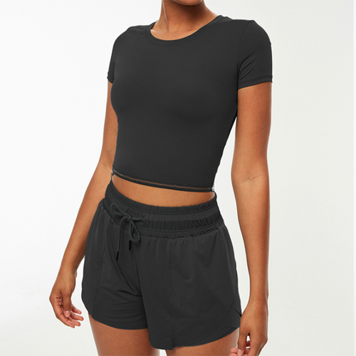 Ropa de yoga, traje deportivo, ropa de fitness, top corto y pantalones cortos para mujer