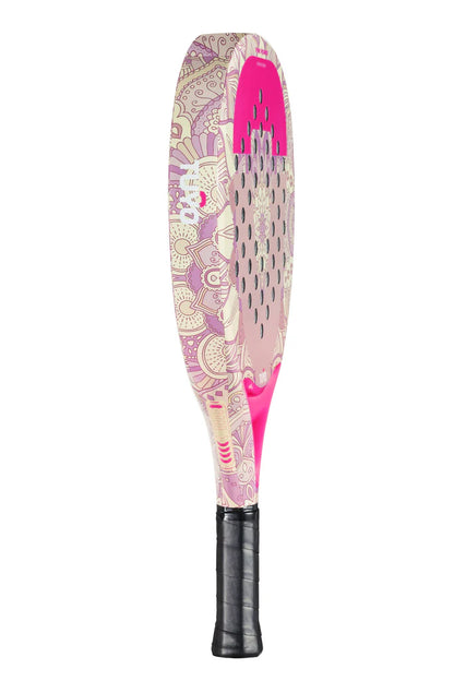 Pink Power Teardrop Padel Racket for Beginners