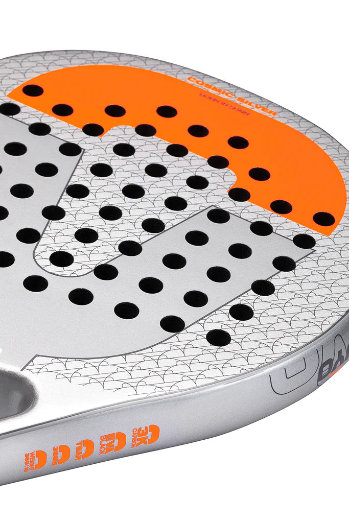 Cosmic Silver - Teardrop Padel Racket for All-Round Players