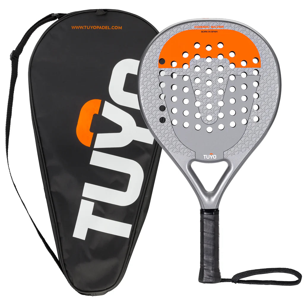 Cosmic Silver - Teardrop Padel Racket for All-Round Players