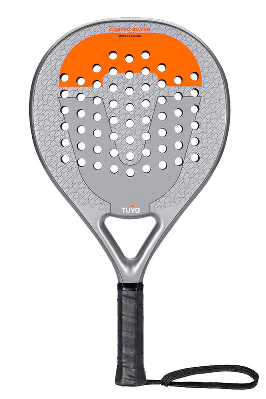 Cosmic Silver - Teardrop Padel Racket for All-Round Players