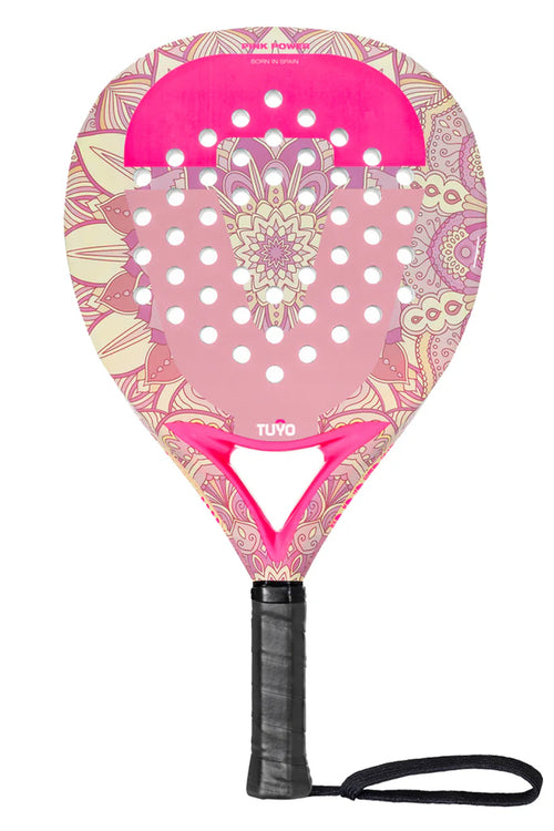 Pink Power Teardrop Padel Racket for Beginners