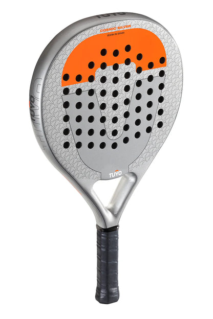 Cosmic Silver - Teardrop Padel Racket for All-Round Players