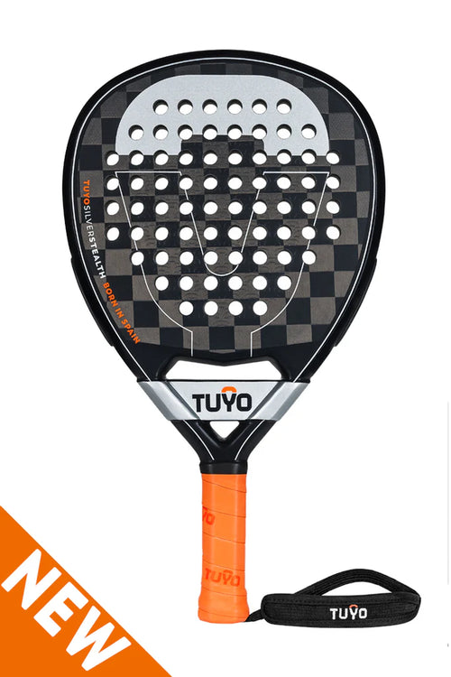 Silver Stealth V2 Padel Racket Teardrop Shape for the Attacking Padel Player