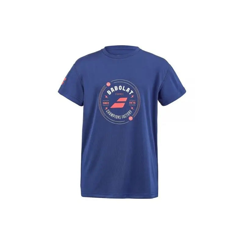 Babolat EXS GRPHC Navy Orange Boy's T-Shirt