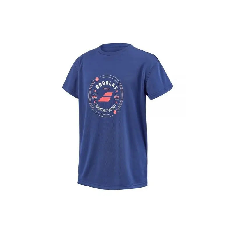 Babolat EXS GRPHC Navy Orange Boy's T-Shirt